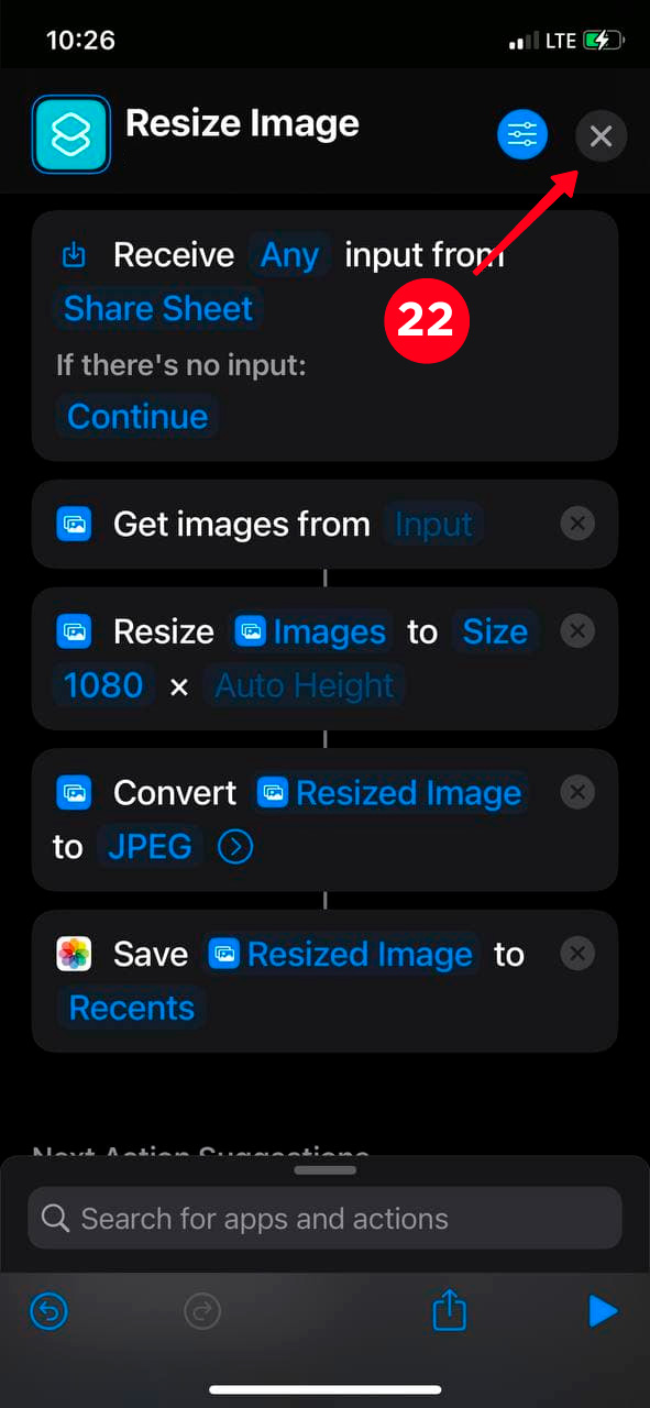 how to resize image on iphone