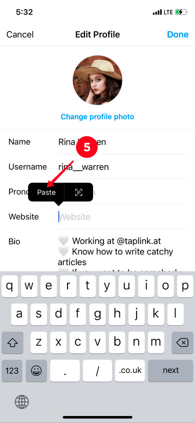 How to put a Spotify link to the Instagram Bio