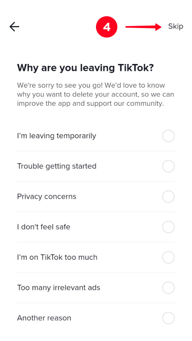 How to delete a TikTok account?