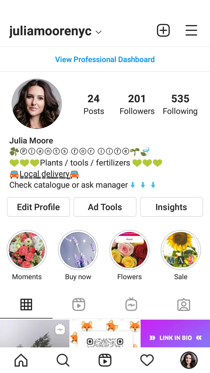 Instagram business bio — how to create?